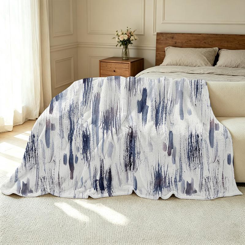 Abstract Art Flannel Fleece Blanket – Soft Warm Plush Throw, Machine Washable, Perfect for Home, Office, Christmas & Halloween