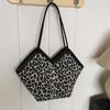 Большая вместительная сумка с леопардовым принтом, модная ретро-сумка на одно плечо для женщин, универсальная сумка-тоут для женщин