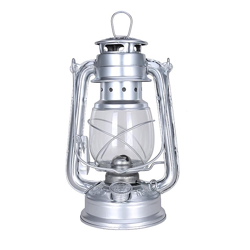 Vintage Iron Hurricane Lantern: Outdoor Kerosene Lamp & Decorative Light for Camping
