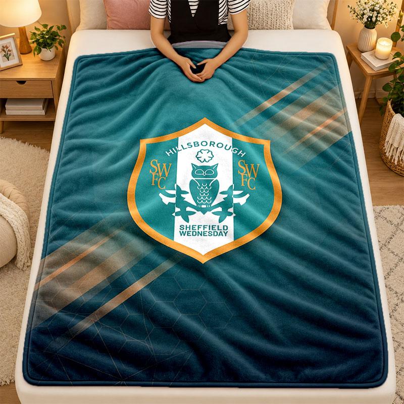Flannel BlanketSheffield Wednesday Warm Soft Throw Blanket for Indoor Sofa Bed Living Room Use