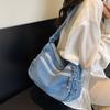 Универсальная джинсовая большая сумка для женщин большой вместимости сумка-мессенджер ленивый стиль сумка подмышкой новая