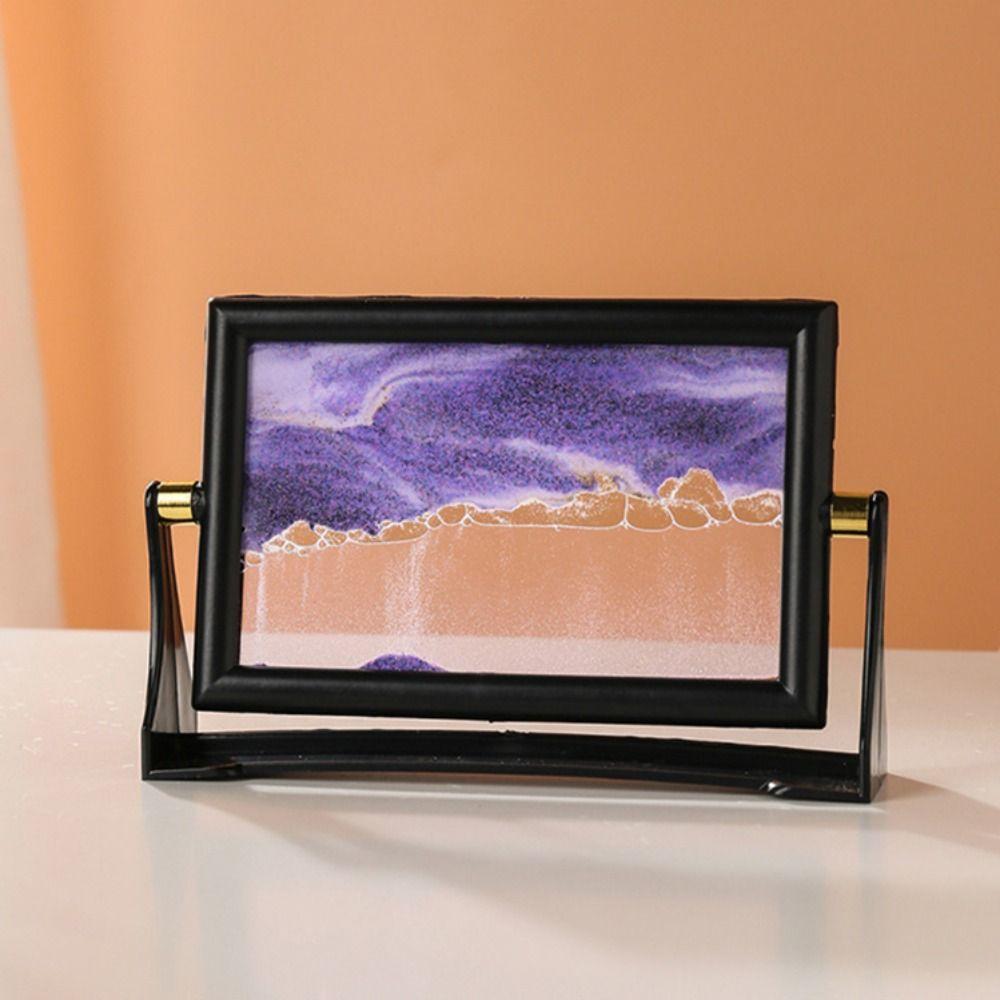 Домашний декор Стекло Зыбучий песок Картина Вращающийся 3D Песчаный пейзаж в движении Движущийся песок Художественная картина