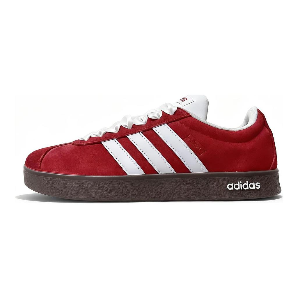 adidas Vl Court Классические Покрытие Нескользящие Водонепроницаемые Износостойкие Низкие Скейтбордические Кроссовки Унисекс Красный HQ1802(Команда1071-)
