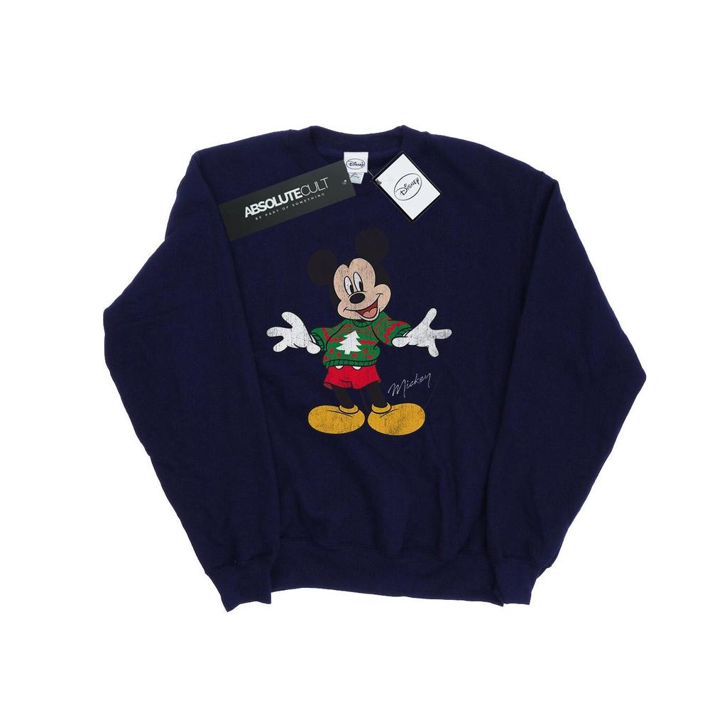 Disney Womens/Ladies Mickey Mouse Christmas Jumper Sweatshirt