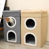 Three-Story Universal Cat Villa: Warm Bed, Scratching Post, Double-Layer, Foldable for All Seasons