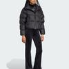 Adidas Оригинальная теплая спортивная свободная куртка Regen Down Puffer Crop Zip с длинным рукавом из хлопка для женщин, черная IW8368