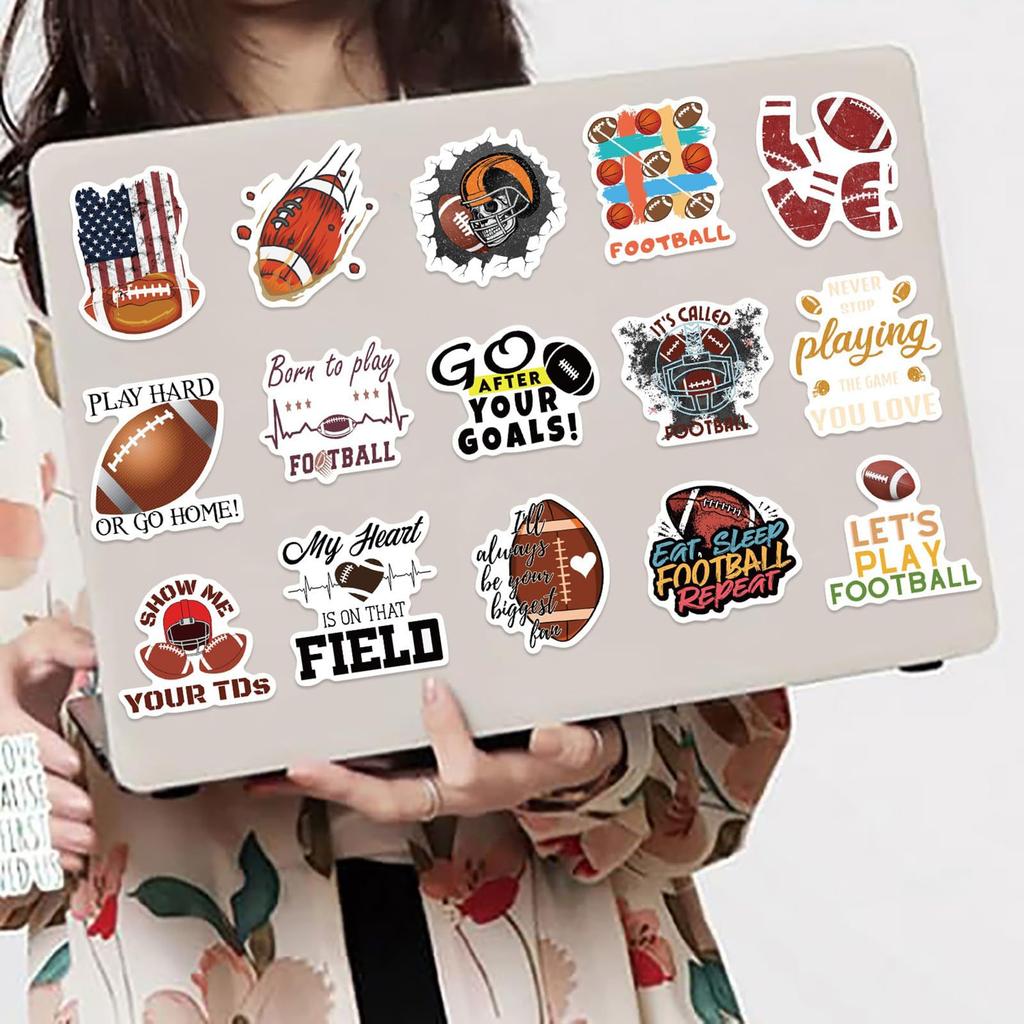 100 Soccer Stickers, American FootballWaterproofDecals, Decals For Luggage, Skateboards, And Helmets