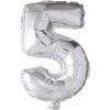 Ballon chiffre - HAPPY MOMENT - 5 - Aluminium - Hélium - Décoration anniversaire