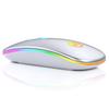 Тонкая перезаряжаемая Bluetooth/USB беспроводная мышь со светодиодной подсветкой RGB для планшетных ПК и iPad
