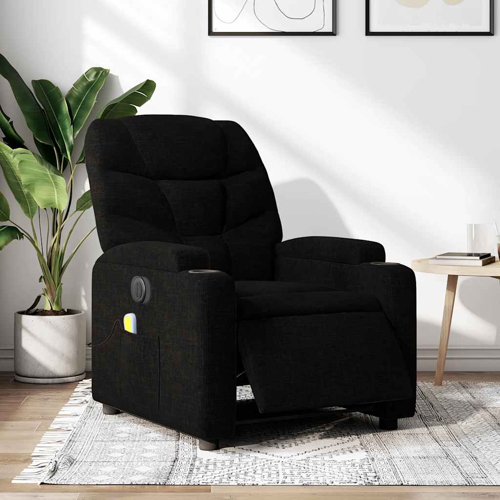 Electric Massage Chair Black Fabric
