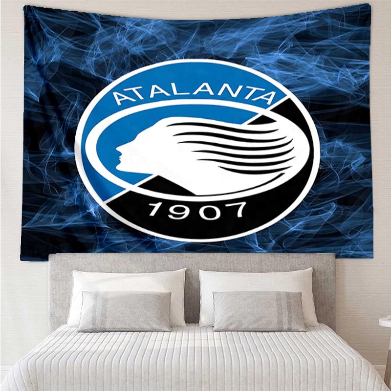 Football Atalanta Printed Tapestry, for Bedroom,Livingroom, dormitory, Large Wall Decor, Fabric Decor Fan Birthday Gifts