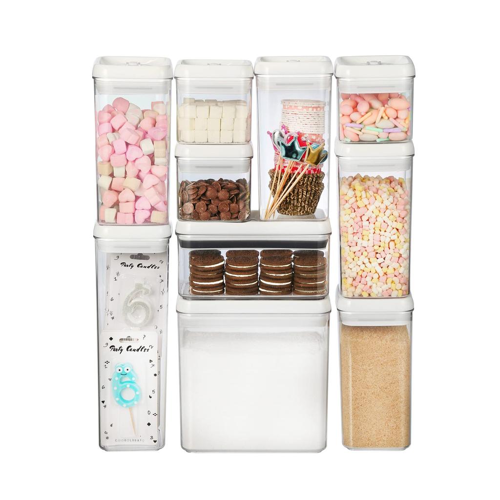 Felli Flip Герметичный контейнер для хранения Обычный набор из 10 см шириной Тонкий БПА Посудомоечная машина Пищевая кладовая Кухонный набор для хранения, L, 3, Прибл.. Тип, 1.2 л,