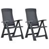 Day and Night - Day and Night Reclining Garden Chairs 2 Units Anthracite Gray Plastic