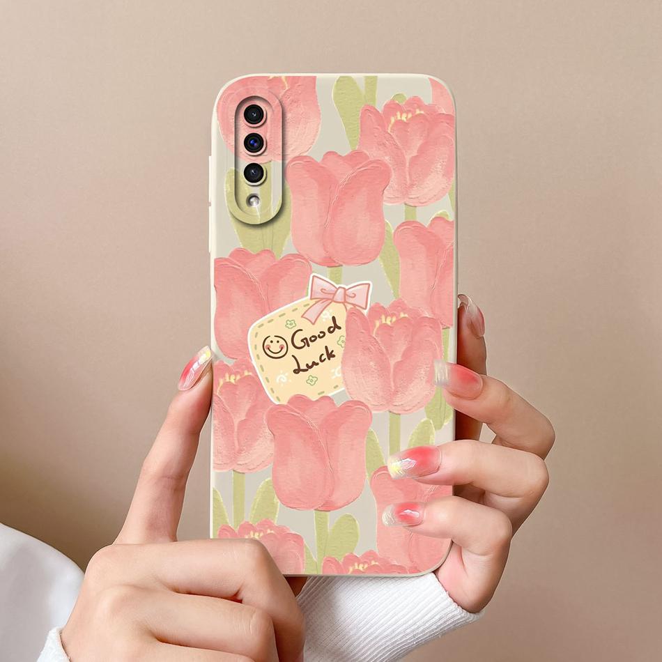 Чехол для Samsung A50 A50S Милый Астронавт Защита объектива камеры Мягкий Жидкий Силикон Задняя крышка для Samsung Galaxy A 50 50S Capa