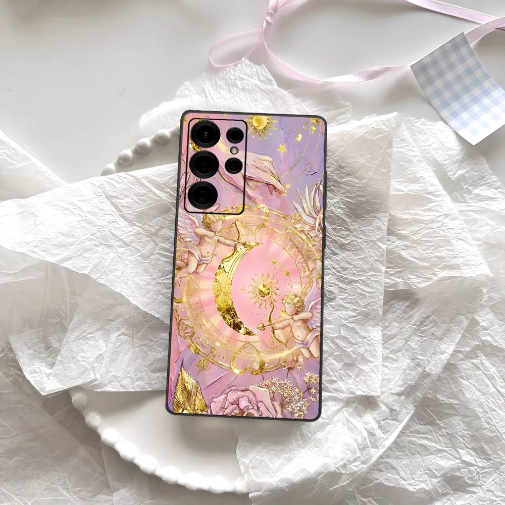 Ретро Чехол-ангелочек Купидон Средневековье Для Samsung S 24 Fe 25 Ultra Plus 20 Lite 21 30 22 23 24 22 Ultra 5G Fundas