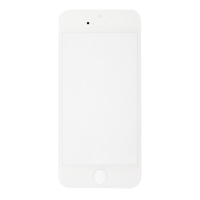 White Front Glass + Adhesive for iPhone 5