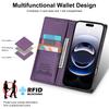 Wallet Double Hem Stitching With Card Slot RFID Blocking Flip Leather Case For iPhone Air 17 Pro Max 16e 15 Plus 14 13 12 11 XR