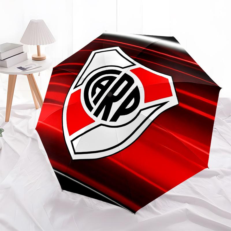 River Plate, Badge Automatic Opening and Closing, 8 rib Structure Portable Umbrella, Suitable for Men and Women in All Seasons Perfect Gift
