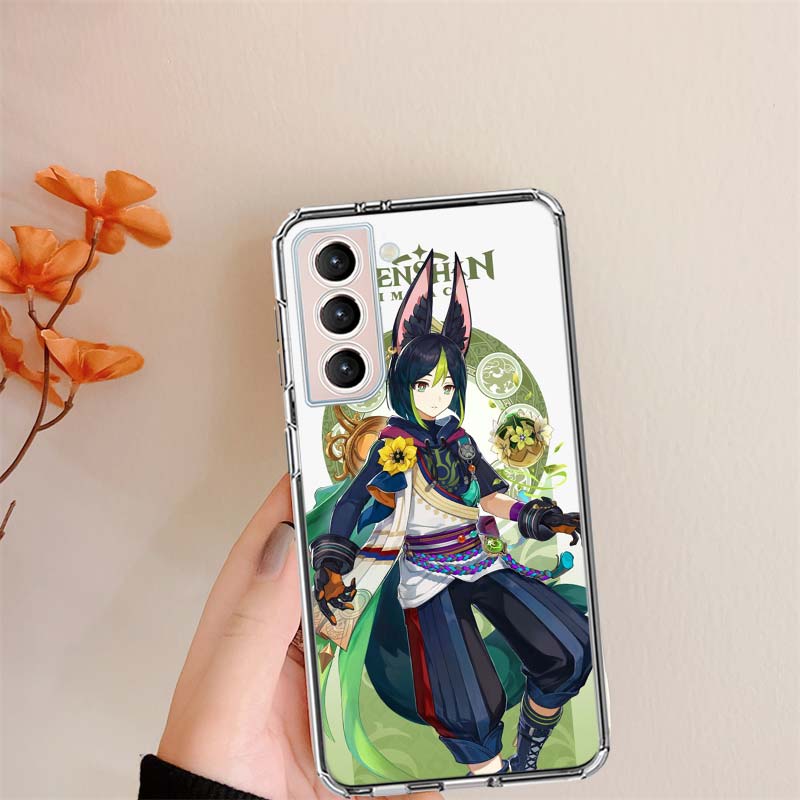 Genshin Impact Тигнари Прозрачные Чехлы для Телефона для Samsung S26 Ultra Galaxy S25 Edge S24 S23 FE S21 Plus S20 S22 S10 Чехол С Рисунком