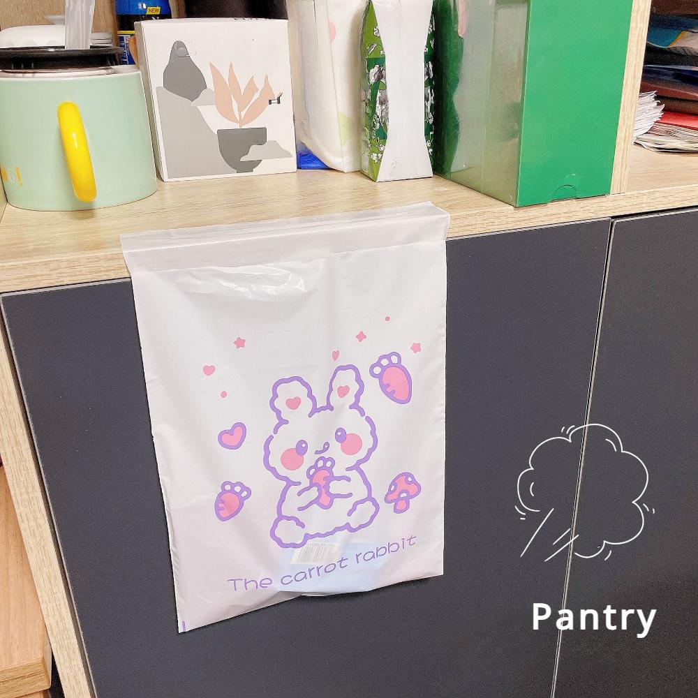 Cartoon  Garbage Bag Office  Desk Trash Storage Bag Stick-on Non-marking Disposable Cleaning Bag