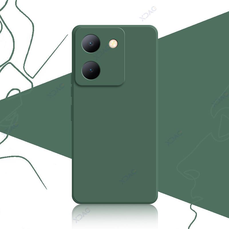 Роскошные квадратные жидкие силиконовые чехлы для VIVO Y36 V2247 4G V2248 5G 6.64" VIVOY36 360 мягкие чехлы для телефонов водонепроницаемые сумки