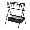 Outdoor Multifunctional Double-Layer Mesh Drying & Storage Rack for Camping & Cars