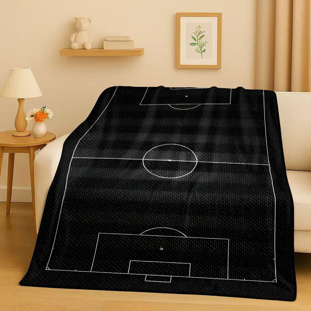 2026 New Basketball Court Art Flannel Blanket,Ultra Soft Warm Plush Throw for Home Bedroom Bed Sofa Cover Travel Camping Gift