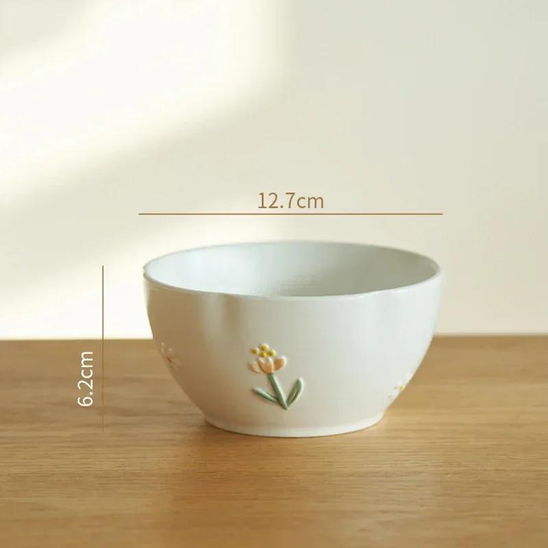 Керамические тарелки с цветочным рельефом, креативная круглая тарелка для рыбы высокого класса, изысканные блюда, обеденная тарелка, изысканная домашняя посуда