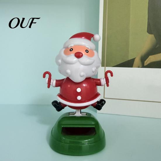 Solar Swing Figures for Cars Powered Dancing Car Ornament, Creative Dashboard Christmas Cartoon Figure Gifts Friends Auto Interior Decoration,