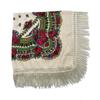 Ethnic Style Women Floral Printed Fringed Russian Square Scarf