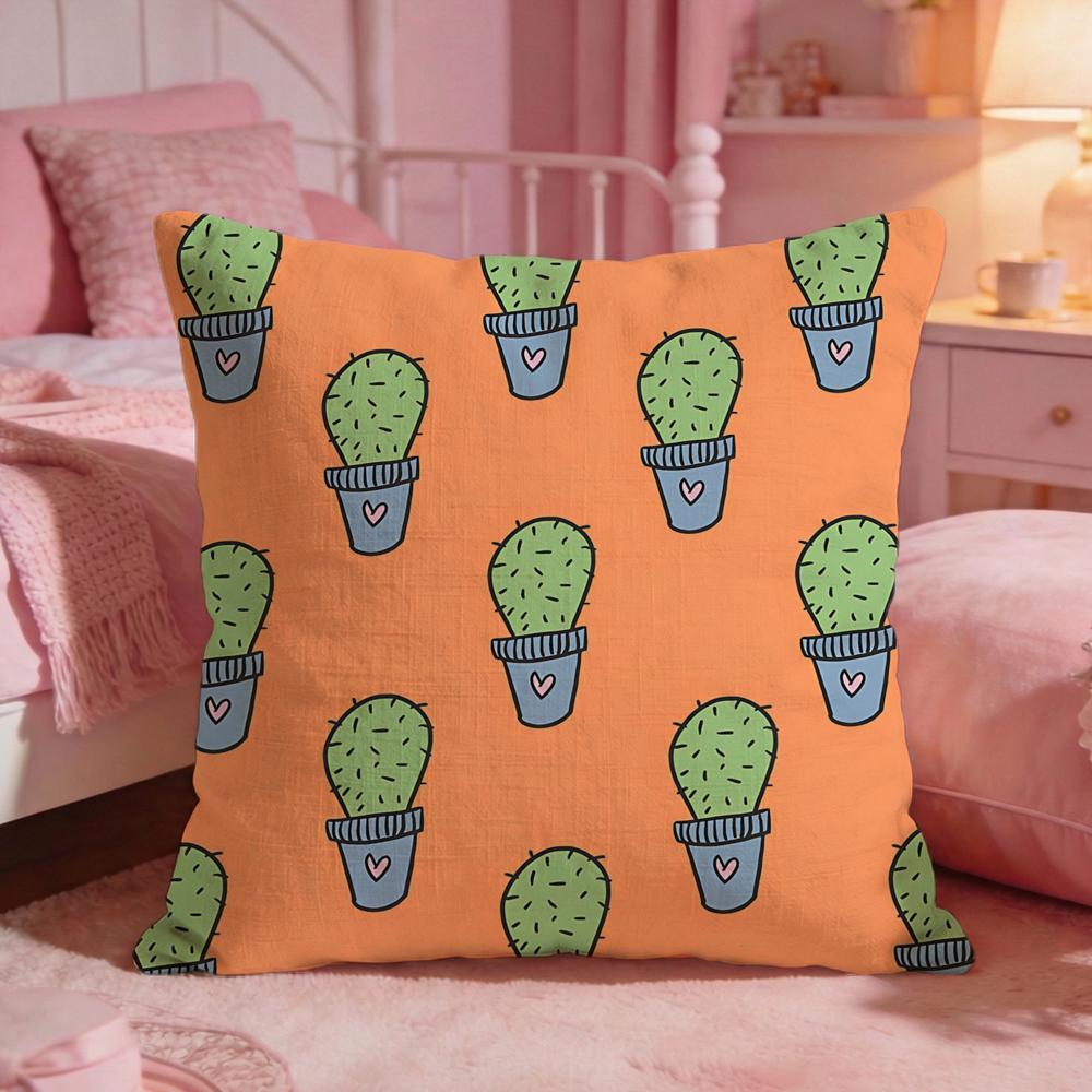 PlantcactusS Cushion Cover Premium Comfort Reversible Pillow Cove Two in One Design for Any Room  Car Interior
