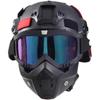Casco y Máscara de Airsoft, con Riel Lateral para Montaje de NVG con Gafas Desmontables y Ajustables Set de Casco CS