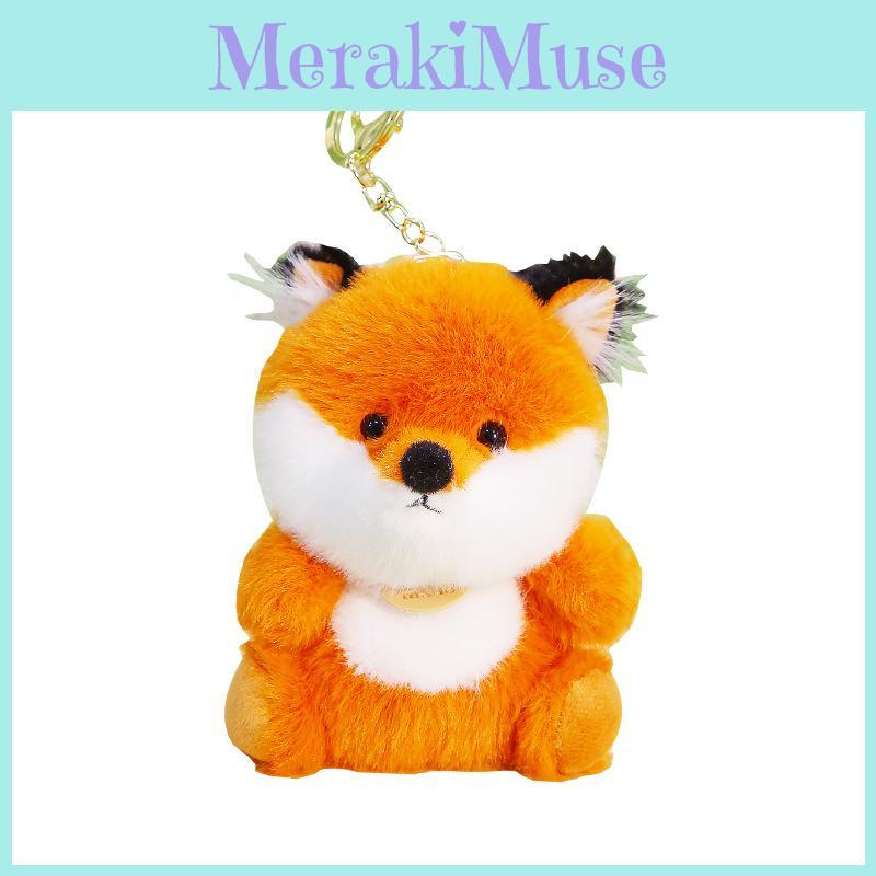 Cute Animal Fox Doll With Polyester Filling For Kids Backpack Accessory