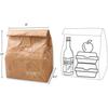 Hangnuo 2 Pack ulated Brown Paper Lunch Bags Reble, Retro Lunch Sacks for Adults Work Office, Brown Paper - 7.8 x 5.9 x 11.8 inches