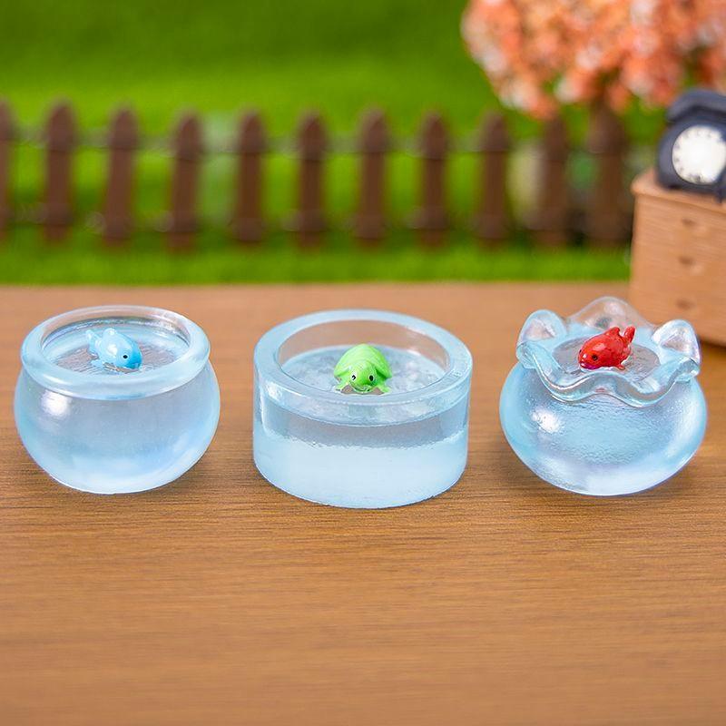 1 Set Multicolors Fish Tank Miniatures Resin Fish Ornaments Fairy Garden Decoration Moss Terrarium Micro Landscape
