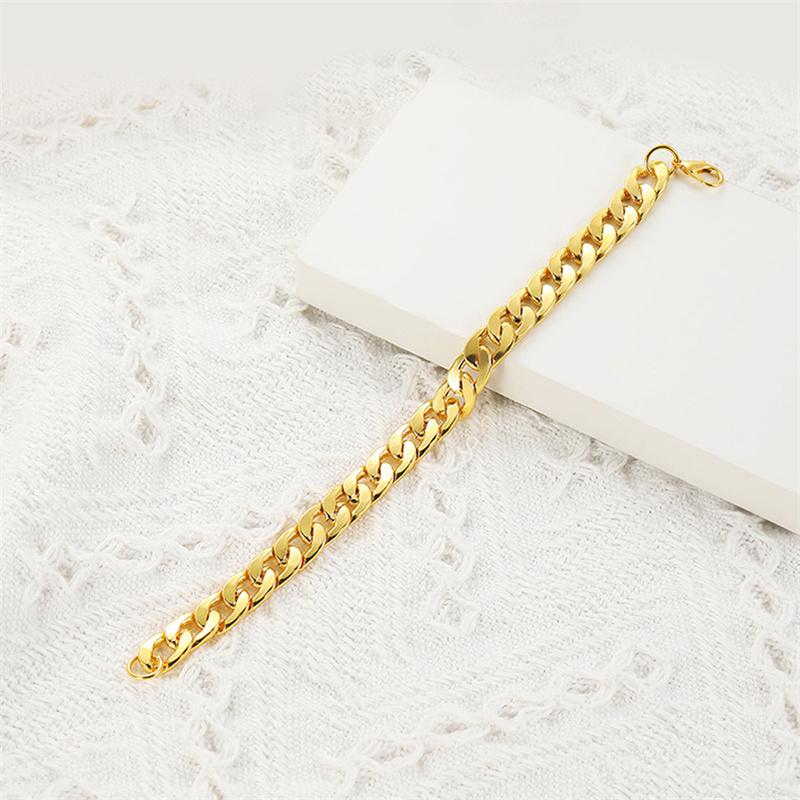 Personalized Hip Hop Fashion Titanium Steel Women's Bracelet Wristband Cuban Chain Accessories