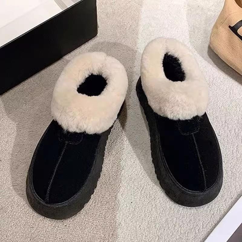 Ботинки с хлопковой подкладкой, женские зимние ботинки на осень и зиму, матовые, с толстой подошвой, модные, удобные, короткие, с нескользящей подкладкой, из теплого хлопка