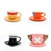 One Piece Creative Ceramic Cup Three Brothers Luffy Ace Sabo Hat Shaped Coffee Cup Set for Kids Drinking Water Tea Cups Gifts