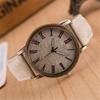 Fashion Multicolor Rome Number Clock Dial Student Leisure Denim Strap Quartz Watch