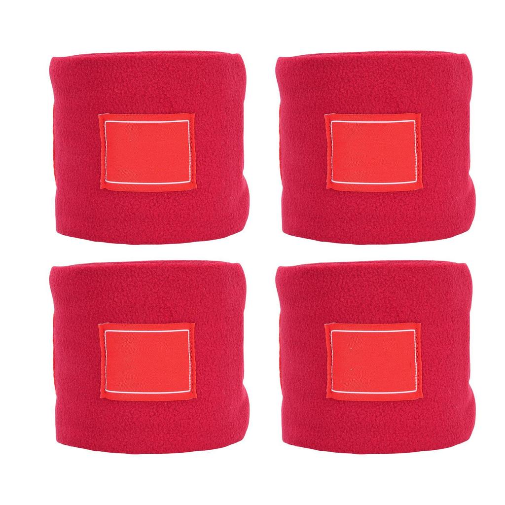 Бинты для ног для конного поло, набор из 4 штук, полиэстер, защитный бинт, ширина 10 см, утолщенные, удлиненные, красные