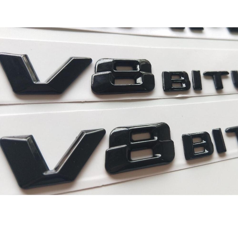 3D Letters For Mercedes Benz E63 C63 S63 GLE63 GLC63 GLS63 CLS63 AMG Fender V8 BITURBO V8BITURBO Emblems Badges Symbols Sticker