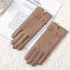 Women s PU Winter Gloves Cold Resistant Fleece Lined Thickened Windproof Touch Screen Gloves for Driving Cycling Outdoor Use