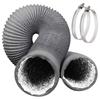 4-дюймовый Воздуховод Серый Вытяжной Патрубок Профессиональный Шланг для Вентиляции Сушилки Кухня