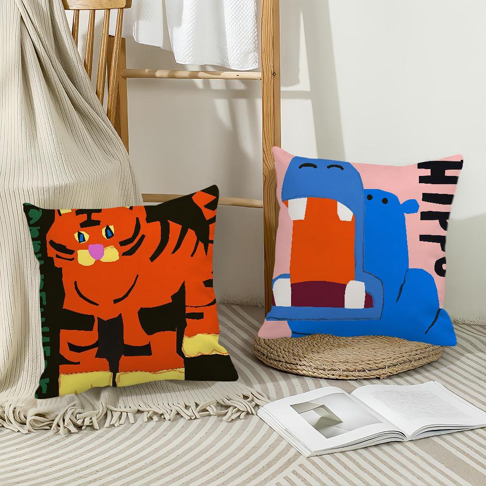 G-Ga-Ae Cartoon Jungle animal cute Pillow Case Office Cushions Suitable For Sofa Car Bedroom Decorative Cushion Cover