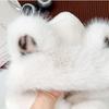 Three-in-one Scarf Hat Gloves Set Winter Hooded Scarf Sweet Plush Bear Ears Hat  Children