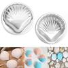 2pcs New Aluminium Alloy Shell Shape Bath Bomb Mold Cake  Jelly DIY Metal Molds