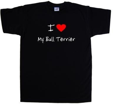 I Love Heart My Bull Terrier T-Shirt
