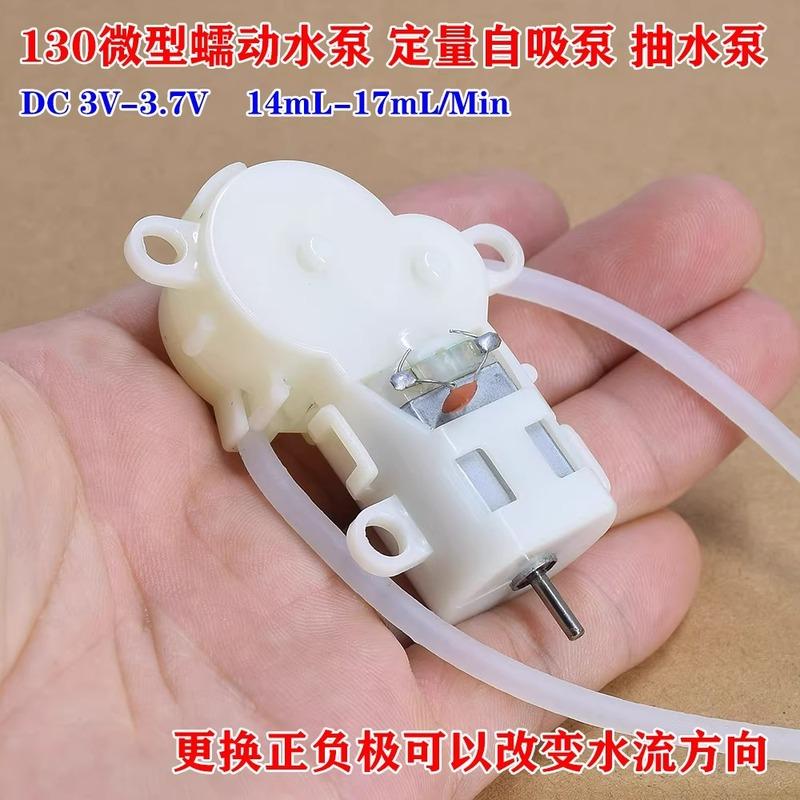 DC3V-5V 3.7V 17mL/min Small 130 Motor Peristaltic Dosing Pump Micro Self-priming Suction Liquid Water Pump Reverseable direction