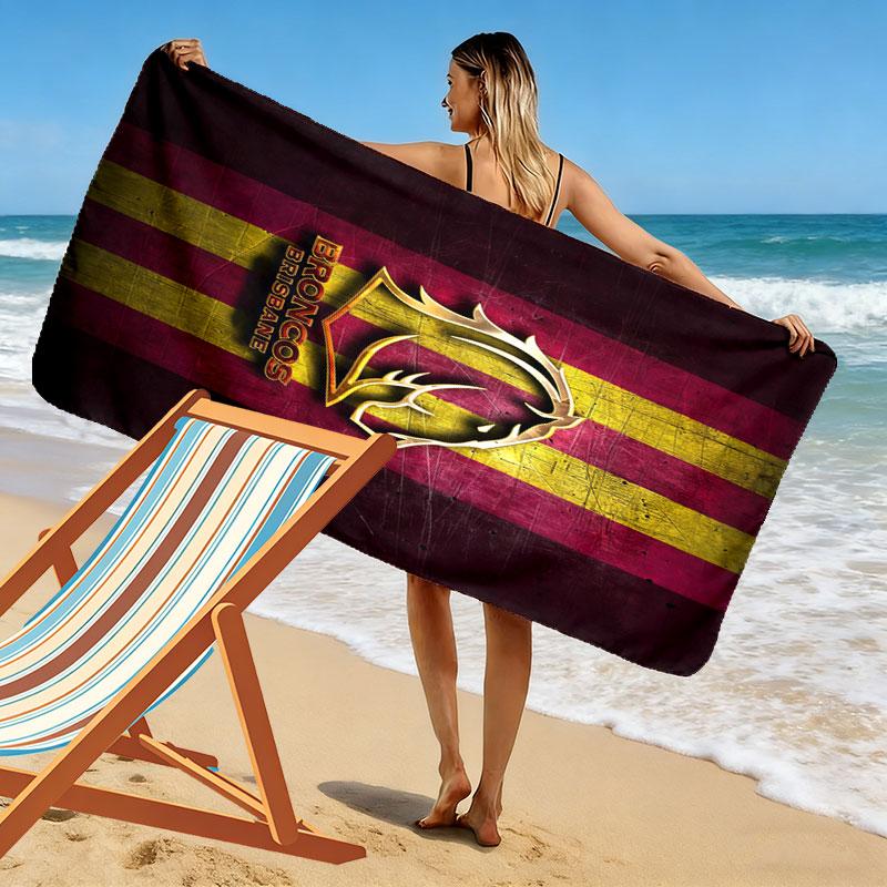 Broncos Unbreakable Print Beach Towel, Large Soft Quick Dry Towel for Beach Camping Swimming