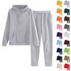Children's Solid-color Loose Sweatshirt And Sweatpants Casual Sportswear Set